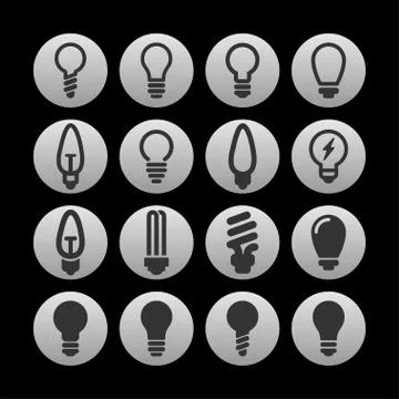Lamp icons Stock Illustration