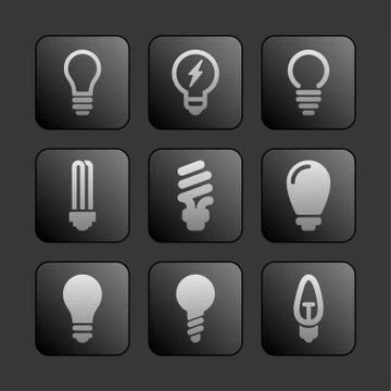 Lamp icons Stock Illustration