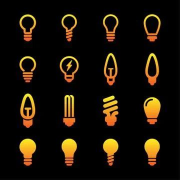 Lamp icons Stock Illustration