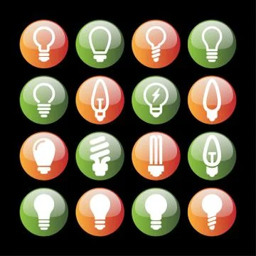Lamp icons Stock Illustration