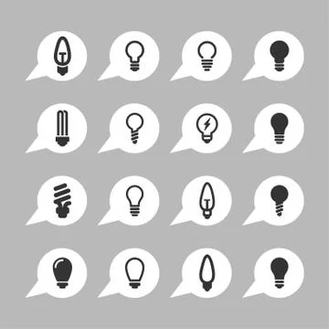 Lamp icons Stock Illustration