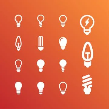 Lamp icons Stock Illustration