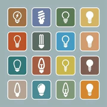 Lamp icons Stock Illustration