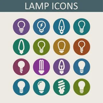 Lamp icons Stock Illustration