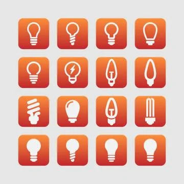 Lamp icons Stock Illustration