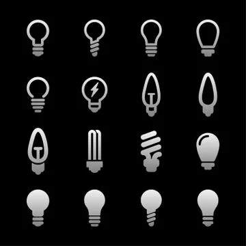 Lamp icons Stock Illustration