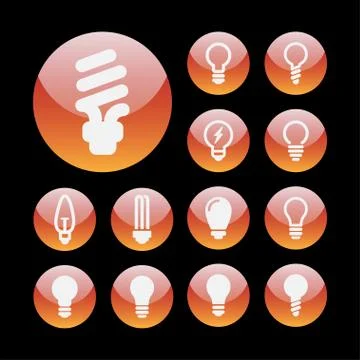Lamp icons Stock Illustration