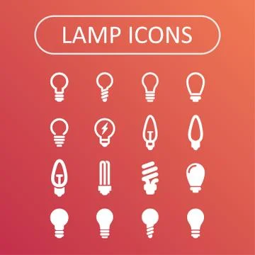 Lamp icons Stock Illustration