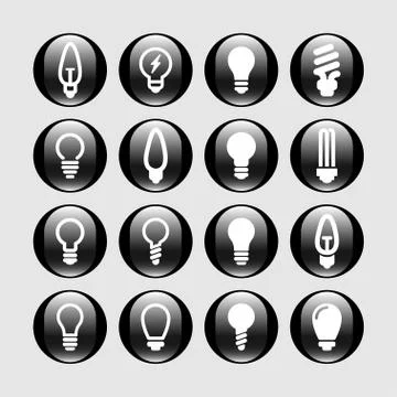 Lamp icons Stock Illustration