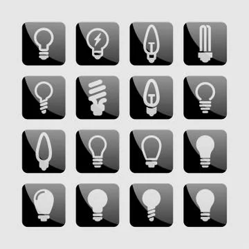 Lamp icons Stock Illustration
