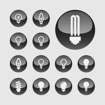 Lamp icons Stock Illustration