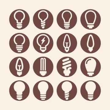 Lamp icons Stock Illustration