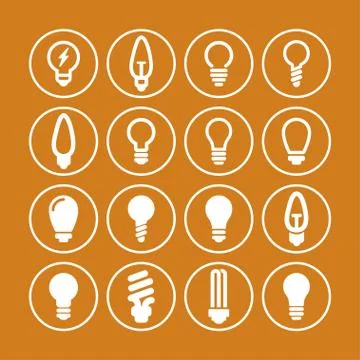Lamp icons Stock Illustration