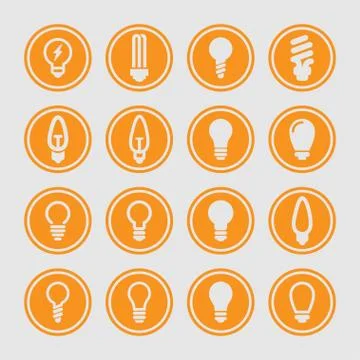 Lamp icons Stock Illustration