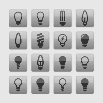Lamp icons Stock Illustration