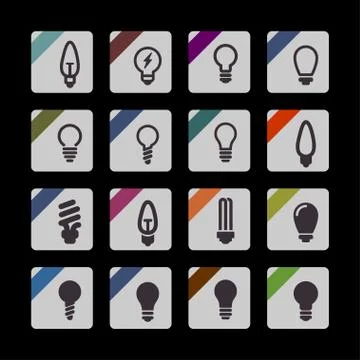 Lamp icons Stock Illustration
