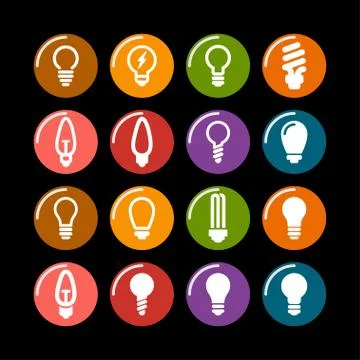 Lamp icons Stock Illustration