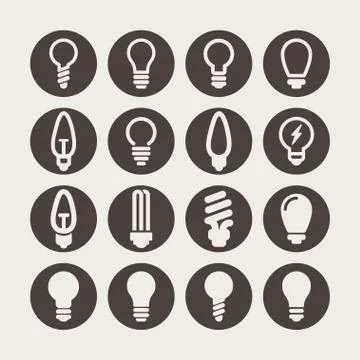 Lamp icons Stock Illustration