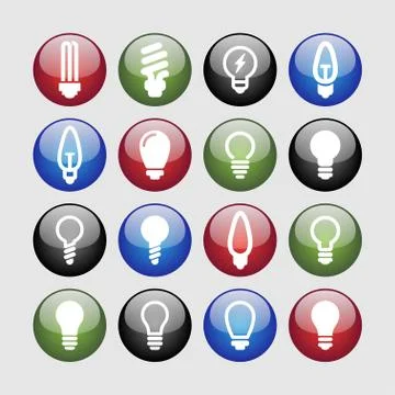 Lamp icons Stock Illustration