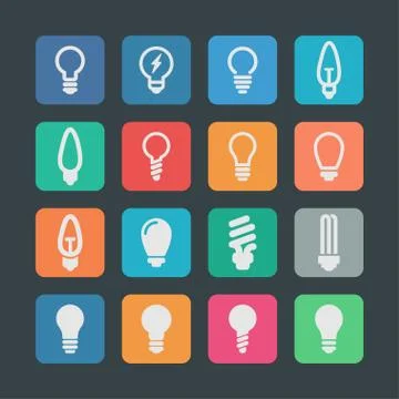 Lamp icons Stock Illustration