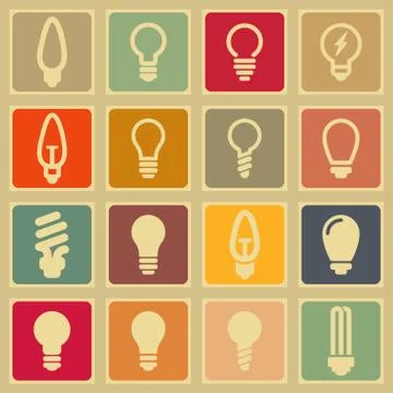 Lamp icons Stock Illustration