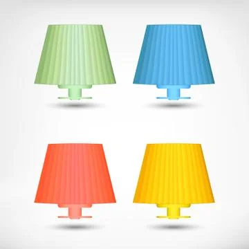 Lamp icons set Stock Illustration