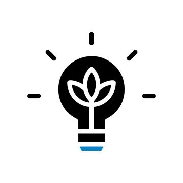 Lamp idea icon solid blue black business symbol illustration. Stock Illustration