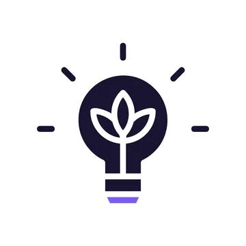 Lamp idea icon solid purple black business symbol illustration. 스톡 일러스트