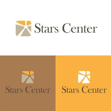 Lamp idea logo vector stars center brighten illuminate Stock Illustration