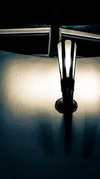 Lamp on to illuminate the environment. 写真素材