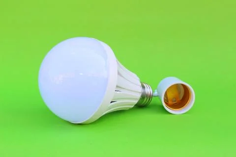 Lamp on isolated green Stock Photos