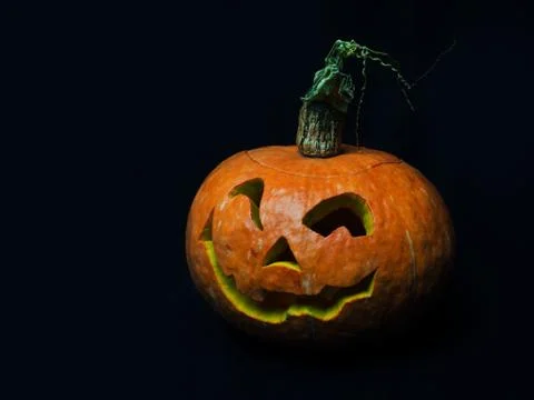 The lamp of the jack flashes to you. 스톡 사진