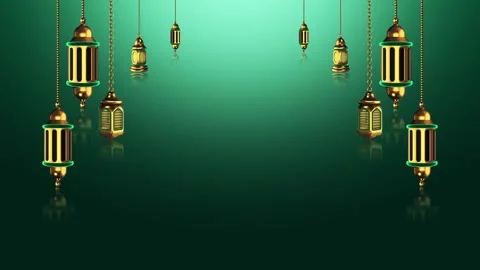 Lamp Lantern Eid Background Stock Footage 307837439