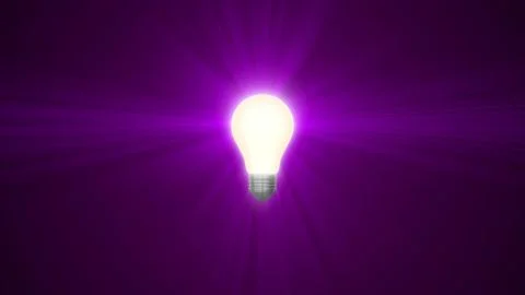 Lamp ligh bulb shining in rays of light optical lens flares 3d rendering イラスト素材
