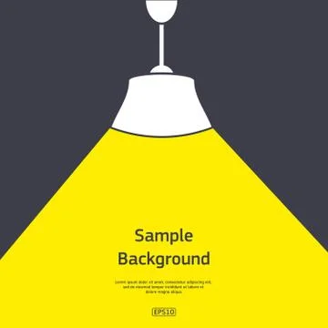 Lamp with light and text Stock Illustration