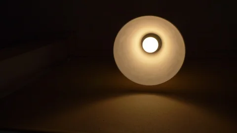 Lamp light ceiling decoration in home Stock Footage 99316650