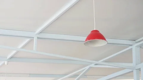 Lamp Light Ceiling Decoration In Home Stock Footage 114615980