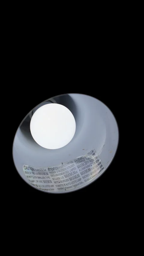 LAMP LIGHT GOES OFF VERTICAL ANGLE 4K C1701 Stock Footage 335282535