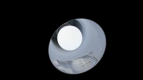 LAMP LIGHT GOES OFF WIDE DOWN 4K C1700 Stock Footage 335283686