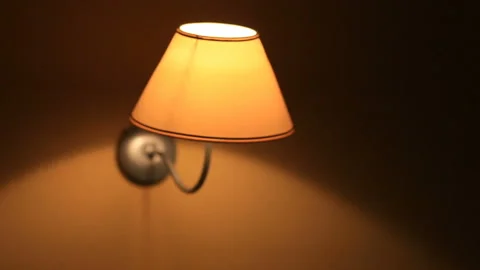 Lamp light object with floating focus. Stock Footage 144510121