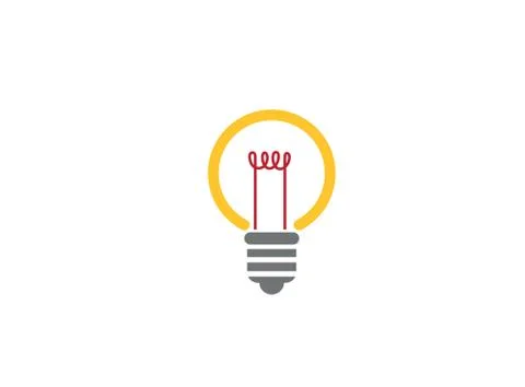 Lamp light shining Idea for logo design Stockillustratie