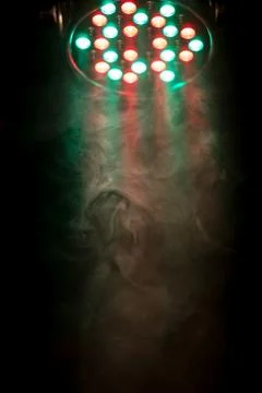 Lamp light in the smoke Stock Photos