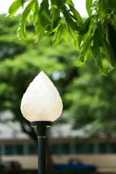 Lamp light in studio place Stock Photos