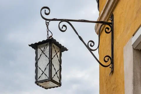 Lamp light on the wall Stock Photos