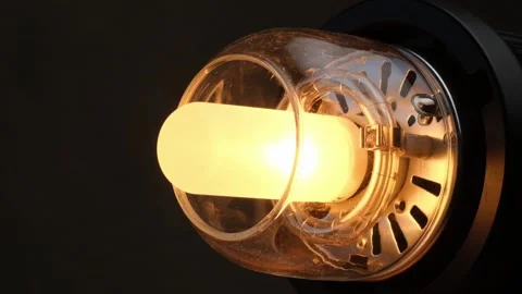 The lamp of the lighting device is switched off Stock Footage 131209956