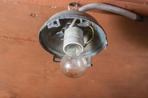 Lamp lighting in the room Stock Photos