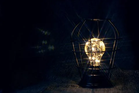 Lamp lights dark Stock Photos