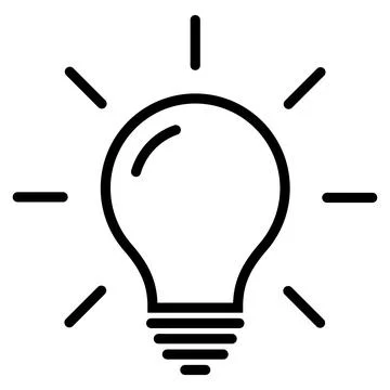 Lamp line icon. Vector illustration Stock Illustration