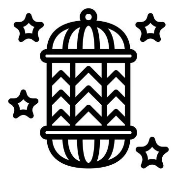 Lamp line icon vector illustration isolated on white background Ilustração Stock