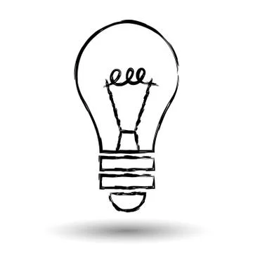 Lamp line icon vector isolated on white background. The decision, idea, thought Stock Illustration